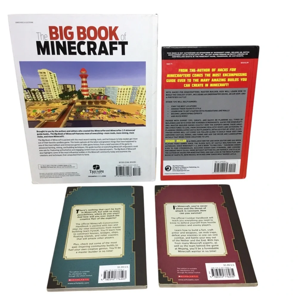 Minecraft Guide Adventure the Big Book of Minecraft Master Builder lot of 4